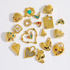 Diy Jewelry Pendant 304 Stainless Steel Colorful Diamondinlaid Peach Heart Pendant Electroplated