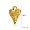 Diy Jewelry Pendant 304 Stainless Steel Colorful Diamondinlaid Peach Heart Pendant Electroplated