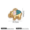 Diy Jewelry Pendant Stainless Steel Plated 18K Vacuum Colorpreserving Elephant Horse Rhino Christmas Tree Shaped With Dripping Oil Technique