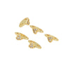 Diy Jewelry Spacer Beads Copper 18K Real Gold Plated Microinlaid Zircon Bow Style Allmatching Geometric