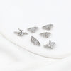 Diy Jewelry Spacer Beads Copper 18K Real Gold Plated Microinlaid Zircon Bow Style Allmatching Geometric