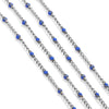 Diy Jewelry Stainless Steel Bead Chain With 18K Gold Enamel Glaze Treatment Round Bead Design