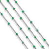 Diy Jewelry Stainless Steel Bead Chain With 18K Gold Enamel Glaze Treatment Round Bead Design