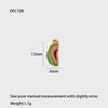 Diy Jewelry Stainless Steel Oil Dripping Fruit Pattern Pendants Earrings Bracelets Necklaces Accessories