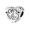 Diy Love Beads Pendant Jewelry 925 Silver Copper Plated With Dripping Oil Design For Family Friendship