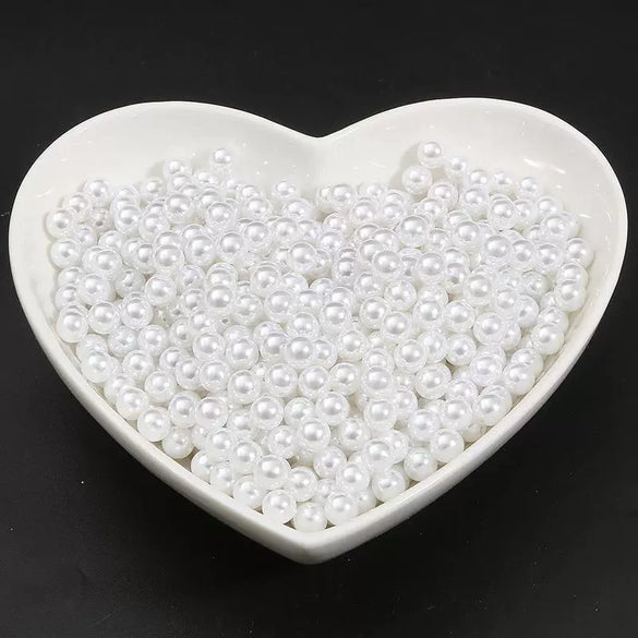 Diy Manual Glue Filler Accessories Nonporous Abs Imitation Pearl Beads Natural Style