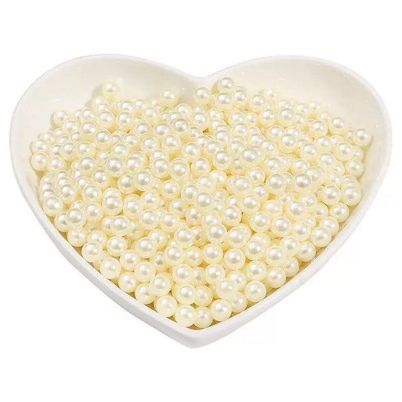 Diy Manual Glue Filler Accessories Nonporous Abs Imitation Pearl Beads Natural Style