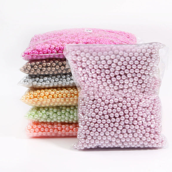 Diy Manual Glue Filler Accessories Nonporous Abs Imitation Pearl Beads Natural Style