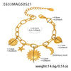 Diy Multifittings Bracelet Stainless Steel Geometric Pattern Electroplated Women's Foot Accessories