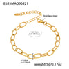 Diy Multifittings Bracelet Stainless Steel Geometric Pattern Electroplated Women's Foot Accessories