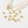 Diy Pearl Bracelet Necklace Closing Ring Accessories Copper Electroplated Double Hole Pig Nose Closed Ring Buckle
