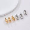 Diy Pearl Bracelet With Three Row Oval Spacer Beads Copper Plated Real Gold And Micro Zircon Electroplating Treatment