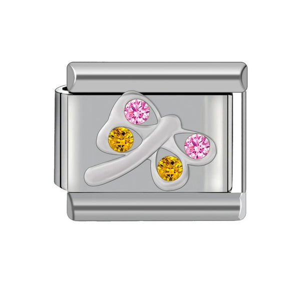 Diy Removable Stitching Fashionable Geometric Stainless Steel Italian Charm Module Bracelet For Unisex