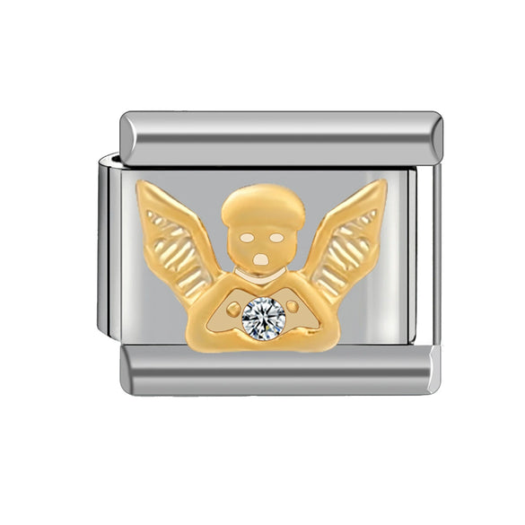 Diy Removable Stitching Fashionable Geometric Stainless Steel Italian Charm Module Bracelet For Unisex