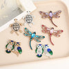 Diy Rhinestone Owl Alloy Clothing Accessories With Electroplating And Dragonfly Turtle Patterns