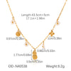Diy Tassel Charm Clavicle Chain Fashion Design Stainless Steel And Titanium Steel Heart Flower Pendant Necklace With Pvd Vacuum Plating