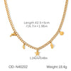 Diy Tassel Charm Clavicle Chain Fashion Design Stainless Steel And Titanium Steel Heart Flower Pendant Necklace With Pvd Vacuum Plating