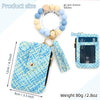 Document Bag Card Bag Wallet Woven Striped Pattern Pu Leather Silicone