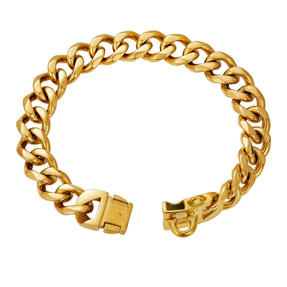 Dog Chain Titanium Steel Cowboy Style Single Six Chain Polished Vacuum Plating