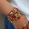 Dopamine Bracelet Copper Geometric Fish Conch Coral Pearl Pendant Electroplating Fashion
