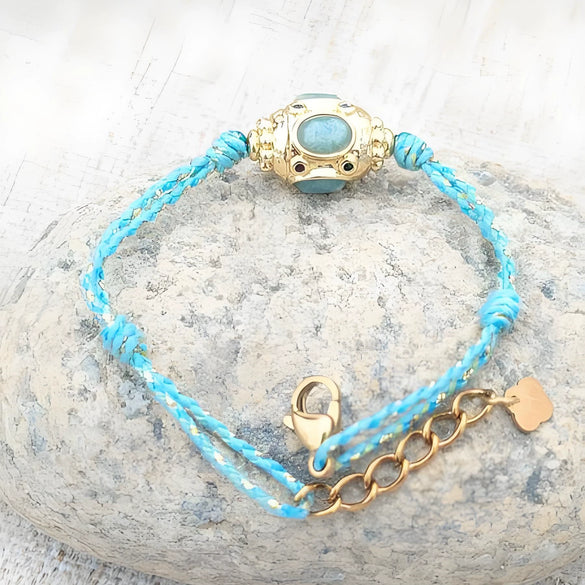 Dopamine Bracelet Copper Geometric Round Zircon Diamond Braided Electroplated