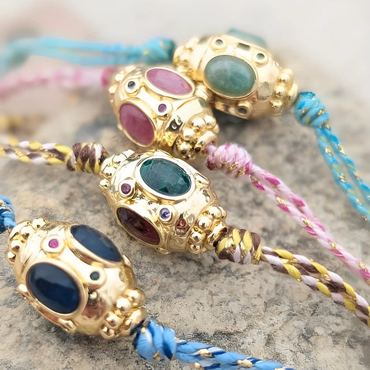 Dopamine Bracelet Copper Geometric Round Zircon Diamond Braided Electroplated
