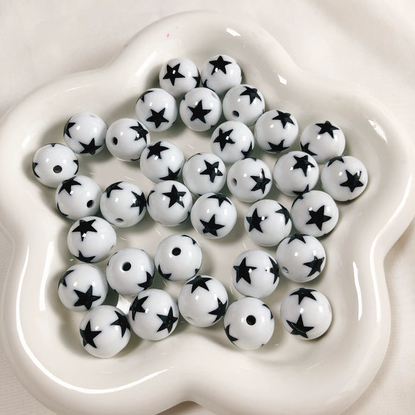 Dopamine Card Loose Beads Mobile Phone Chain Pendant Acrylic Love Star Pattern Diy Material