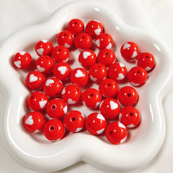 Dopamine Card Loose Beads Mobile Phone Chain Pendant Acrylic Love Star Pattern Diy Material