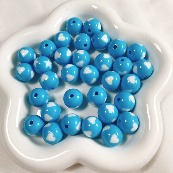 Dopamine Card Loose Beads Mobile Phone Chain Pendant Acrylic Love Star Pattern Diy Material
