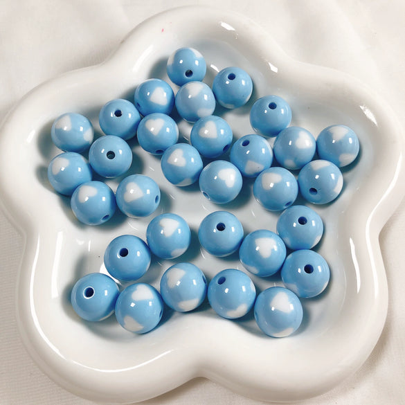 Dopamine Card Loose Beads Mobile Phone Chain Pendant Acrylic Love Star Pattern Diy Material