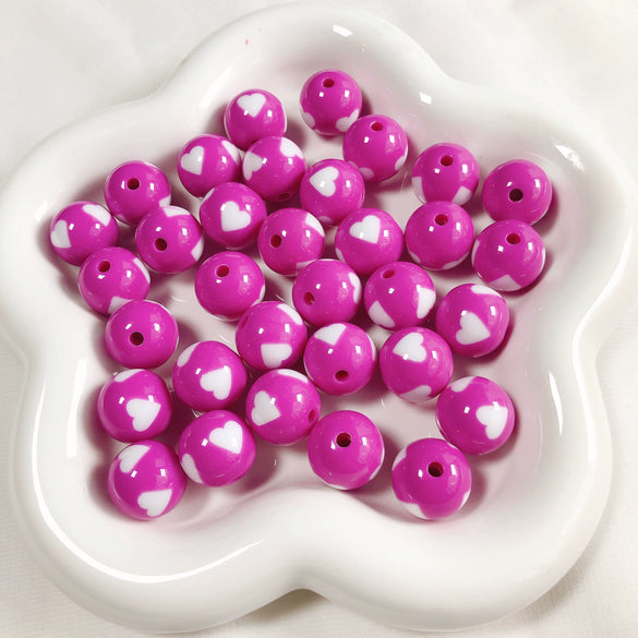 Dopamine Card Loose Beads Mobile Phone Chain Pendant Acrylic Love Star Pattern Diy Material