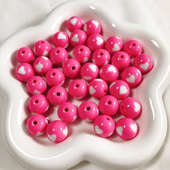 Dopamine Card Loose Beads Mobile Phone Chain Pendant Acrylic Love Star Pattern Diy Material
