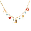 Dopamine Color Fashion Ol Women's Stainless Steel Necklace With Bow Tie Design And Electroplating