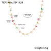 Dopamine Crystal Stainless Steel Chain Clavicle Necklace And Bracelet With Electroplating Light Luxury Style