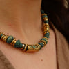 Dopamine Necklace Zircon Handmade Cylindrical Ushaped Copper Electroplating