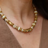 Dopamine Necklace Zircon Handmade Cylindrical Ushaped Copper Electroplating