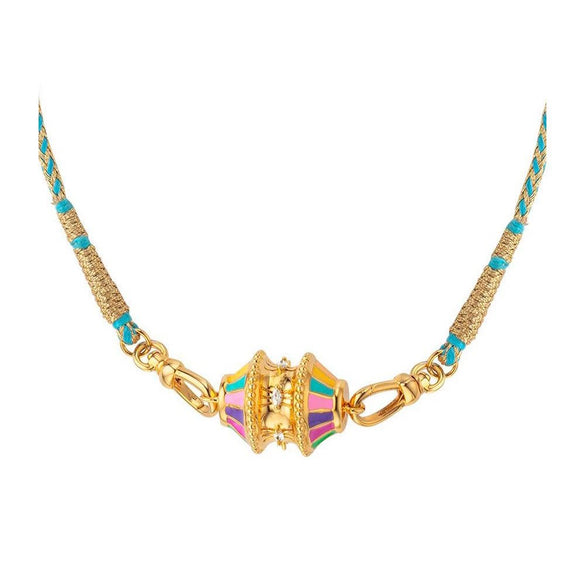 Dopamine Twist Irregular Geometric Copper Necklace With Furnace Vacuum Plating