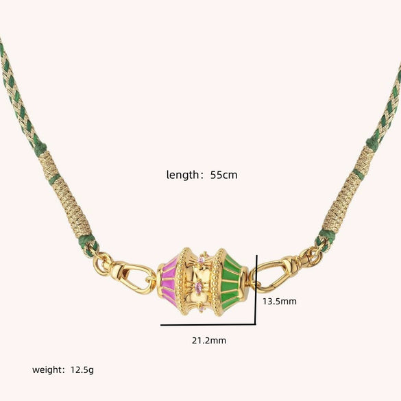 Dopamine Twist Irregular Geometric Copper Necklace With Furnace Vacuum Plating