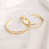 Double Curved Open Bracelet Simple Fashion Alloy Silver Gold Plated Electroplated Diy Handmade For Women