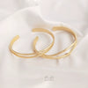 Double Curved Open Bracelet Simple Fashion Alloy Silver Gold Plated Electroplated Diy Handmade For Women