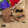 Double Heart Black Walnut Solid Wood Jewelry Storage Box Creative Wooden Heart Shaped Ring Box