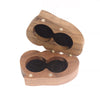 Double Heart Black Walnut Solid Wood Jewelry Storage Box Creative Wooden Heart Shaped Ring Box