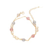 Double Layer Handmade Copper Crystal Bracelet For Women With Strawberry Crystal And Moonstone Fashion Jewelry