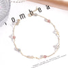 Double Layer Handmade Copper Crystal Bracelet For Women With Strawberry Crystal And Moonstone Fashion Jewelry