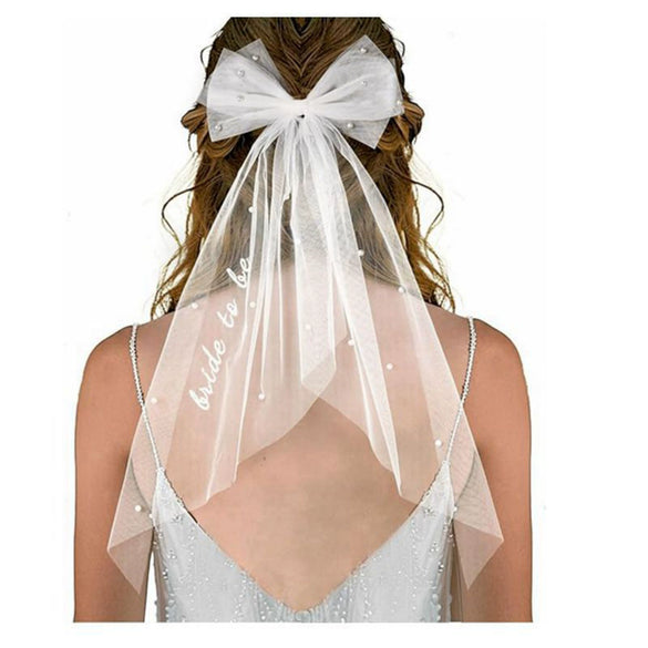 Double Layer Nylon Bow Mesh Headdress For Women Embroidery Hairpin