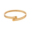 Double Layer Open Bracelet Stainless Steel Light Luxury Geometric Furnace Vacuum Plating 18K Real Gold Non Fading