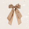 Double Layer Satin Ribbon Hairpin Polyester Material Cute Broken Bow Shape Handmade Women's Hair Accessory