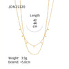 Double Layer Stacked Tassel Necklace Stainless Steel Geometric Electroplating Women's