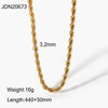 Double Layer Stacked Tassel Necklace Stainless Steel Geometric Electroplating Women's