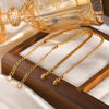 Double Layer Stainless Steel Twist Chain Golden Bracelet Fashion Style For Women